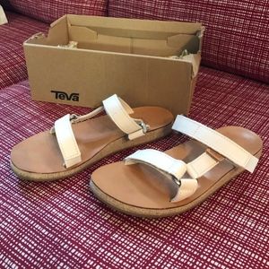 White Teva Universal Slides